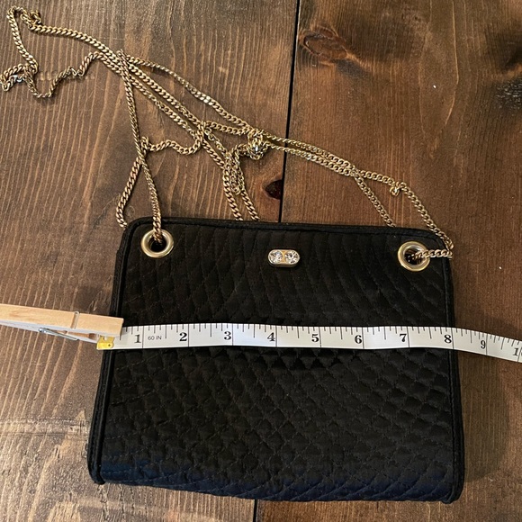 Vintage Bally clutch satin purse with gold chain - Picture 6 of 7